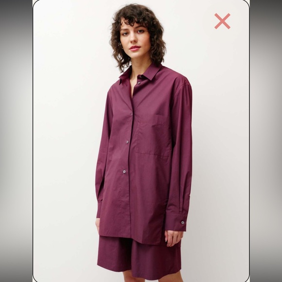 Studio Nicholson Wirth shirt in Oxblood - Picture 1 of 3